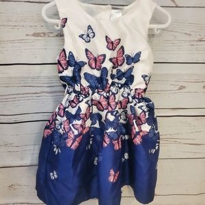 Nicole Miller Butterfly Print Fit and Flare Dress